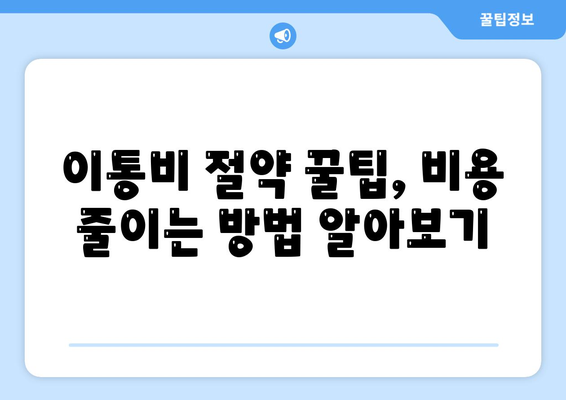 이통비 절약 꿀팁, 비용 줄이는 방법 알아보기