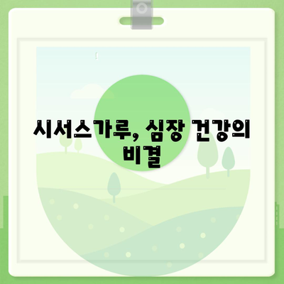 시서스가루, 심장 건강의 비결