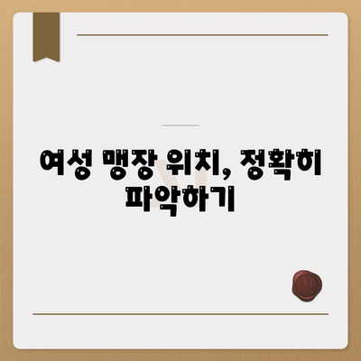 여자 맹장 위치