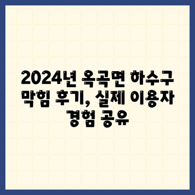 전라남도 광양시 옥곡면 하수구막힘 | 가격 | 비용 | 기름제거 | 싱크대 | 변기 | 세면대 | 역류 | 냄새차단 | 2024 후기