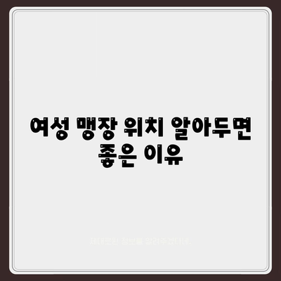 여자 맹장 위치