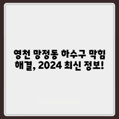 경상북도 영천시 망정동 하수구막힘 | 가격 | 비용 | 기름제거 | 싱크대 | 변기 | 세면대 | 역류 | 냄새차단 | 2024 후기