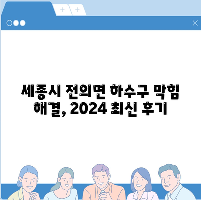 세종시 세종특별자치시 전의면 하수구막힘 | 가격 | 비용 | 기름제거 | 싱크대 | 변기 | 세면대 | 역류 | 냄새차단 | 2024 후기