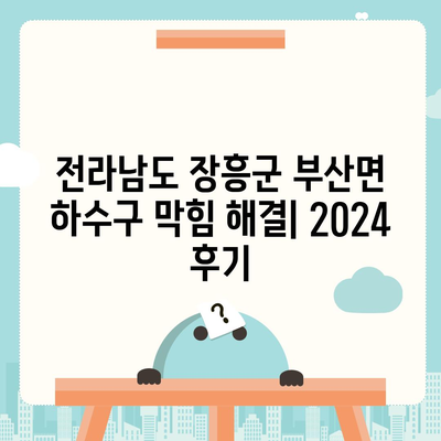 전라남도 장흥군 부산면 하수구막힘 | 가격 | 비용 | 기름제거 | 싱크대 | 변기 | 세면대 | 역류 | 냄새차단 | 2024 후기