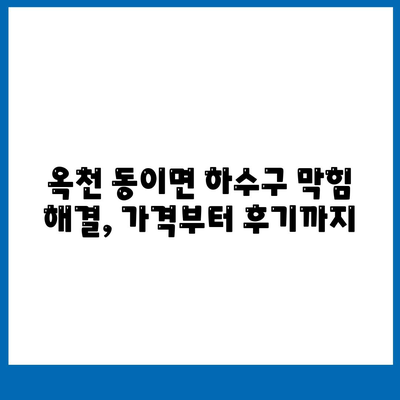 충청북도 옥천군 동이면 하수구막힘 | 가격 | 비용 | 기름제거 | 싱크대 | 변기 | 세면대 | 역류 | 냄새차단 | 2024 후기