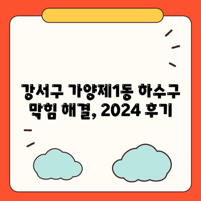 서울시 강서구 가양제1동 하수구막힘 | 가격 | 비용 | 기름제거 | 싱크대 | 변기 | 세면대 | 역류 | 냄새차단 | 2024 후기