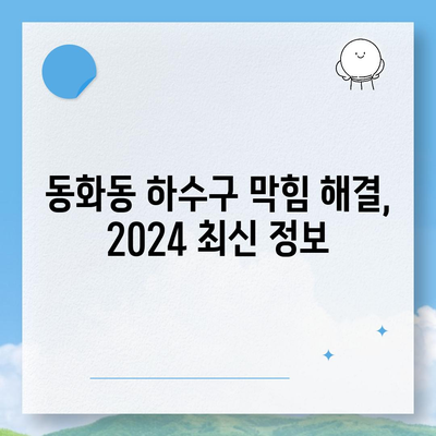 서울시 중구 동화동 하수구막힘 | 가격 | 비용 | 기름제거 | 싱크대 | 변기 | 세면대 | 역류 | 냄새차단 | 2024 후기