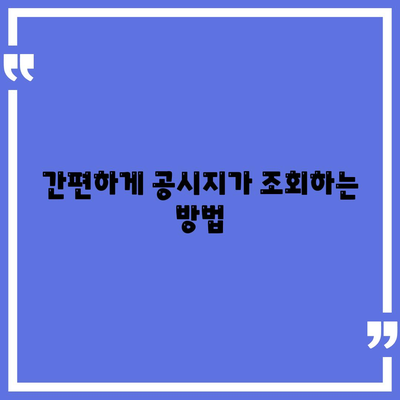 공시지가 조회