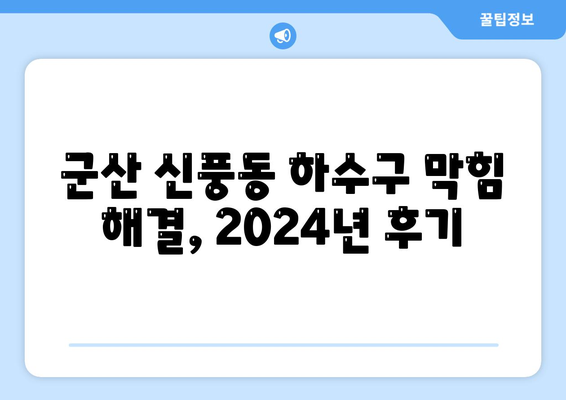 전라북도 군산시 신풍동 하수구막힘 | 가격 | 비용 | 기름제거 | 싱크대 | 변기 | 세면대 | 역류 | 냄새차단 | 2024 후기