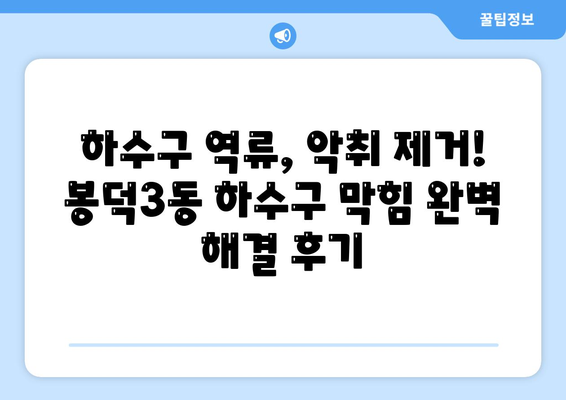 대구시 남구 봉덕3동 하수구막힘 | 가격 | 비용 | 기름제거 | 싱크대 | 변기 | 세면대 | 역류 | 냄새차단 | 2024 후기