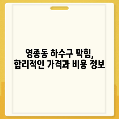 인천시 중구 영종동 하수구막힘 | 가격 | 비용 | 기름제거 | 싱크대 | 변기 | 세면대 | 역류 | 냄새차단 | 2024 후기