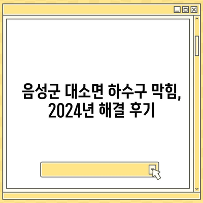 충청북도 음성군 대소면 하수구막힘 | 가격 | 비용 | 기름제거 | 싱크대 | 변기 | 세면대 | 역류 | 냄새차단 | 2024 후기