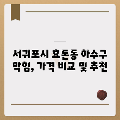 제주도 서귀포시 효돈동 하수구막힘 | 가격 | 비용 | 기름제거 | 싱크대 | 변기 | 세면대 | 역류 | 냄새차단 | 2024 후기