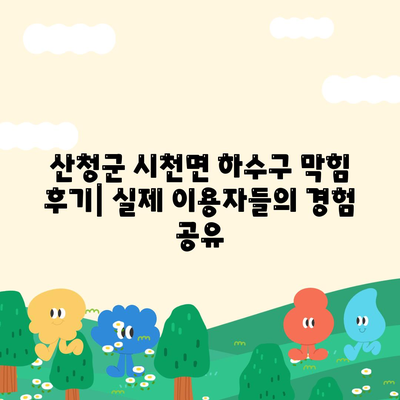 경상남도 산청군 시천면 하수구막힘 | 가격 | 비용 | 기름제거 | 싱크대 | 변기 | 세면대 | 역류 | 냄새차단 | 2024 후기