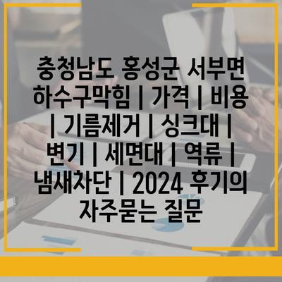 충청남도 홍성군 서부면 하수구막힘 | 가격 | 비용 | 기름제거 | 싱크대 | 변기 | 세면대 | 역류 | 냄새차단 | 2024 후기