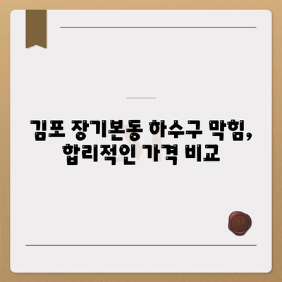 경기도 김포시 장기본동 하수구막힘 | 가격 | 비용 | 기름제거 | 싱크대 | 변기 | 세면대 | 역류 | 냄새차단 | 2024 후기