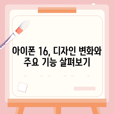 아이폰 16 디자인, 출시일, 색상 정리, 사전 예약 안내