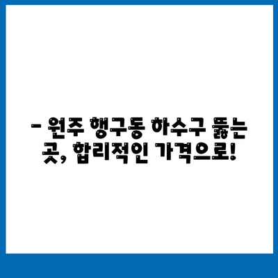 강원도 원주시 행구동 하수구막힘 | 가격 | 비용 | 기름제거 | 싱크대 | 변기 | 세면대 | 역류 | 냄새차단 | 2024 후기