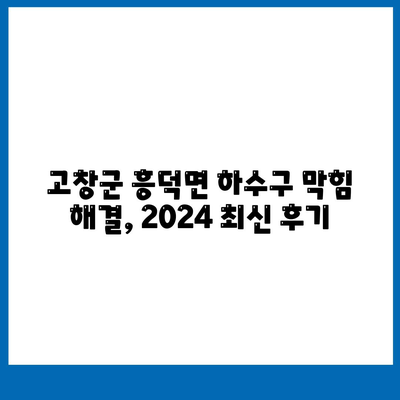 전라북도 고창군 흥덕면 하수구막힘 | 가격 | 비용 | 기름제거 | 싱크대 | 변기 | 세면대 | 역류 | 냄새차단 | 2024 후기