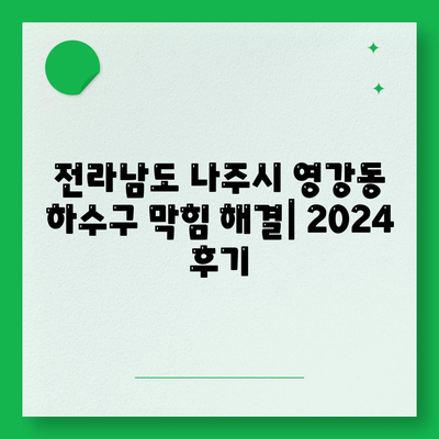 전라남도 나주시 영강동 하수구막힘 | 가격 | 비용 | 기름제거 | 싱크대 | 변기 | 세면대 | 역류 | 냄새차단 | 2024 후기