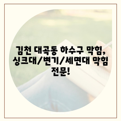 경상북도 김천시 대곡동 하수구막힘 | 가격 | 비용 | 기름제거 | 싱크대 | 변기 | 세면대 | 역류 | 냄새차단 | 2024 후기