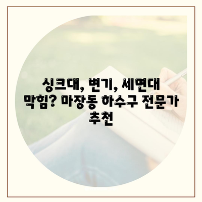 서울시 성동구 마장동 하수구막힘 | 가격 | 비용 | 기름제거 | 싱크대 | 변기 | 세면대 | 역류 | 냄새차단 | 2024 후기