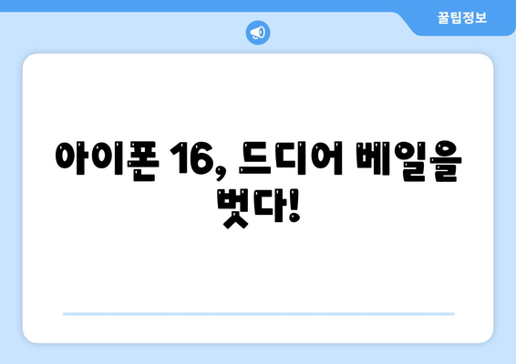 아이폰 16 출시일, 가격, 디자인, 1차 출시국 정보 정리