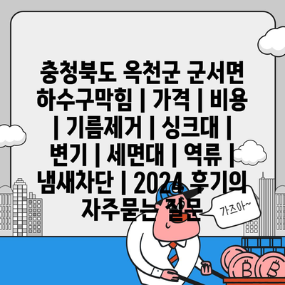 충청북도 옥천군 군서면 하수구막힘 | 가격 | 비용 | 기름제거 | 싱크대 | 변기 | 세면대 | 역류 | 냄새차단 | 2024 후기