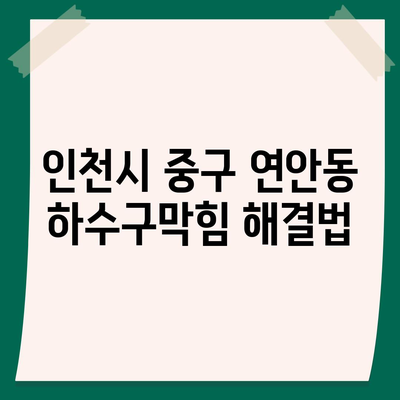 인천시 중구 연안동 하수구막힘 | 가격 | 비용 | 기름제거 | 싱크대 | 변기 | 세면대 | 역류 | 냄새차단 | 2024 후기