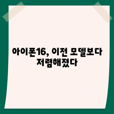 아이폰16 가격이 상대적으로 저렴해졌다