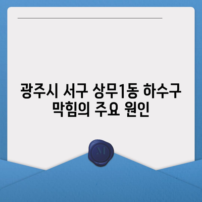 광주시 서구 상무1동 하수구막힘 | 가격 | 비용 | 기름제거 | 싱크대 | 변기 | 세면대 | 역류 | 냄새차단 | 2024 후기