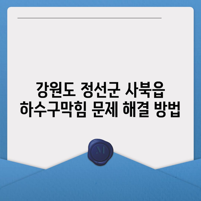 강원도 정선군 사북읍 하수구막힘 | 가격 | 비용 | 기름제거 | 싱크대 | 변기 | 세면대 | 역류 | 냄새차단 | 2024 후기