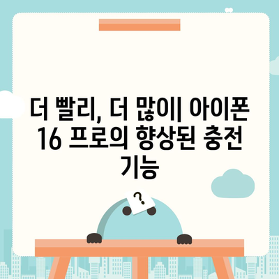 아이폰 16 프로, 더 빠른 충전 기대