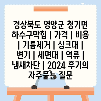 경상북도 영양군 청기면 하수구막힘 | 가격 | 비용 | 기름제거 | 싱크대 | 변기 | 세면대 | 역류 | 냄새차단 | 2024 후기