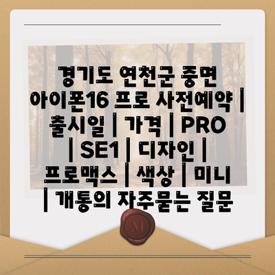 경기도 연천군 중면 아이폰16 프로 사전예약 | 출시일 | 가격 | PRO | SE1 | 디자인 | 프로맥스 | 색상 | 미니 | 개통