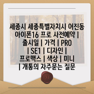 세종시 세종특별자치시 어진동 아이폰16 프로 사전예약 | 출시일 | 가격 | PRO | SE1 | 디자인 | 프로맥스 | 색상 | 미니 | 개통