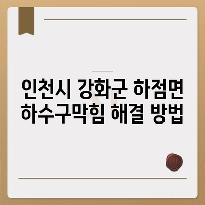 인천시 강화군 하점면 하수구막힘 | 가격 | 비용 | 기름제거 | 싱크대 | 변기 | 세면대 | 역류 | 냄새차단 | 2024 후기