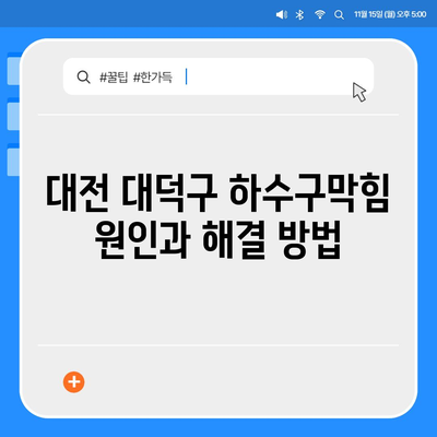 대전시 대덕구 오정동 하수구막힘 | 가격 | 비용 | 기름제거 | 싱크대 | 변기 | 세면대 | 역류 | 냄새차단 | 2024 후기