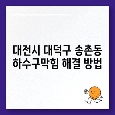 대전시 대덕구 송촌동 하수구막힘 | 가격 | 비용 | 기름제거 | 싱크대 | 변기 | 세면대 | 역류 | 냄새차단 | 2024 후기