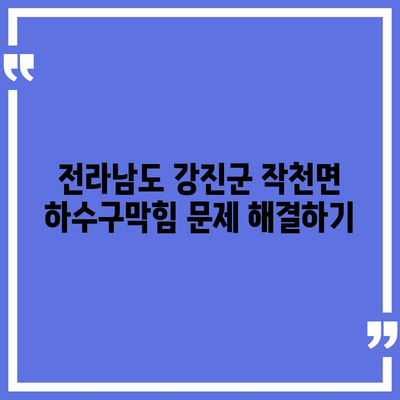 전라남도 강진군 작천면 하수구막힘 | 가격 | 비용 | 기름제거 | 싱크대 | 변기 | 세면대 | 역류 | 냄새차단 | 2024 후기