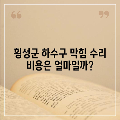 강원도 횡성군 횡성읍 하수구막힘 | 가격 | 비용 | 기름제거 | 싱크대 | 변기 | 세면대 | 역류 | 냄새차단 | 2024 후기