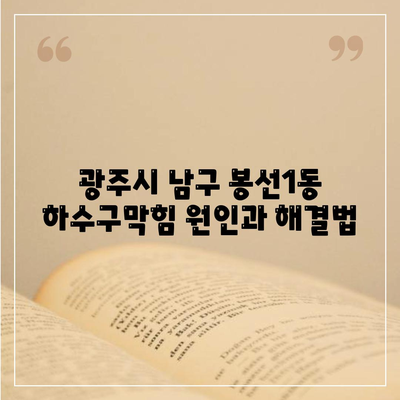 광주시 남구 봉선1동 하수구막힘 | 가격 | 비용 | 기름제거 | 싱크대 | 변기 | 세면대 | 역류 | 냄새차단 | 2024 후기