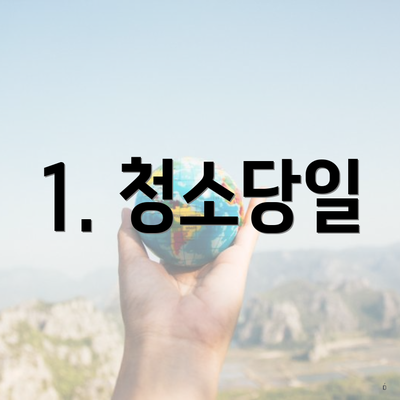 1. 청소당일