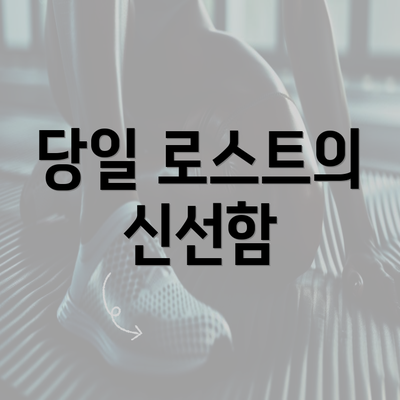 당일 로스트의 신선함