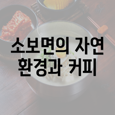 소보면의 자연 환경과 커피