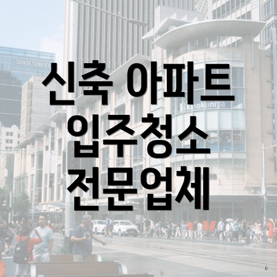 신축 아파트 입주청소 전문업체