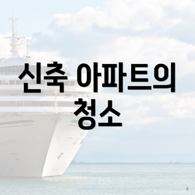 신축 아파트의 청소