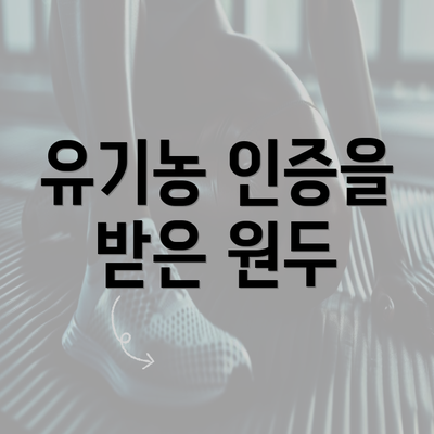 유기농 인증을 받은 원두