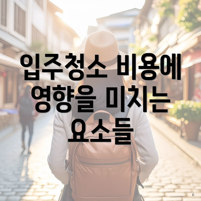 입주청소 비용에 영향을 미치는 요소들