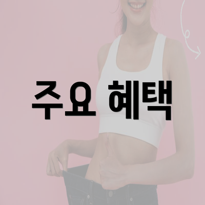 주요 혜택